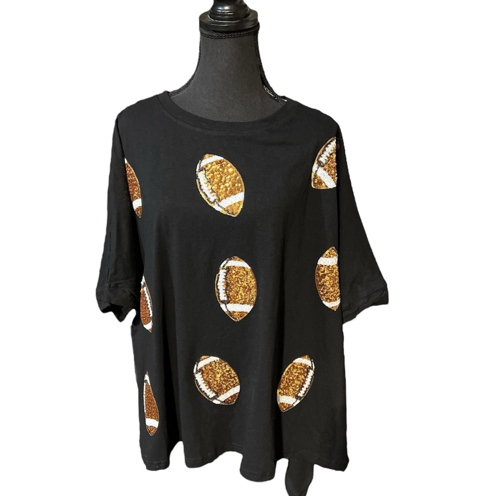 Fantastic Fawn sequin football top
